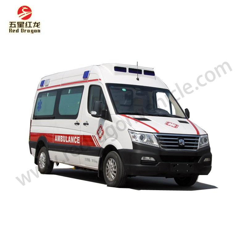 Fabricante LCK5041XJHS Ambulancia ZhongTong Weichai Van Ambulance